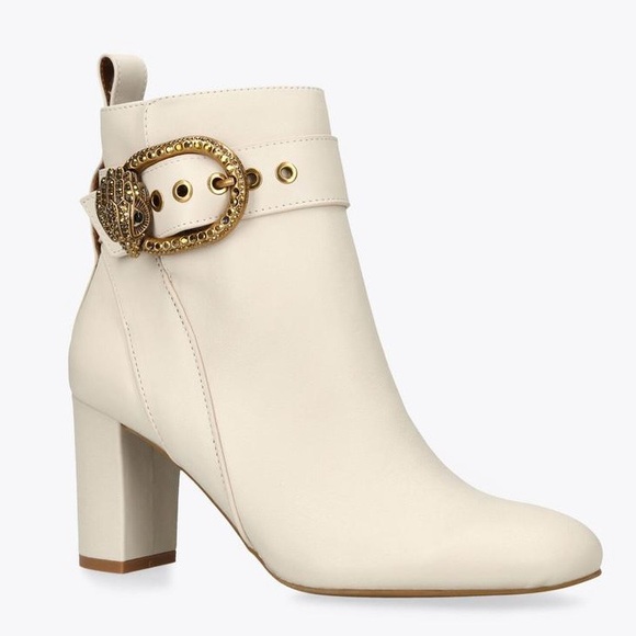 Kurt Geiger London Leather Buckle Eagle Head Ankle Booties - Picture 2 of 15